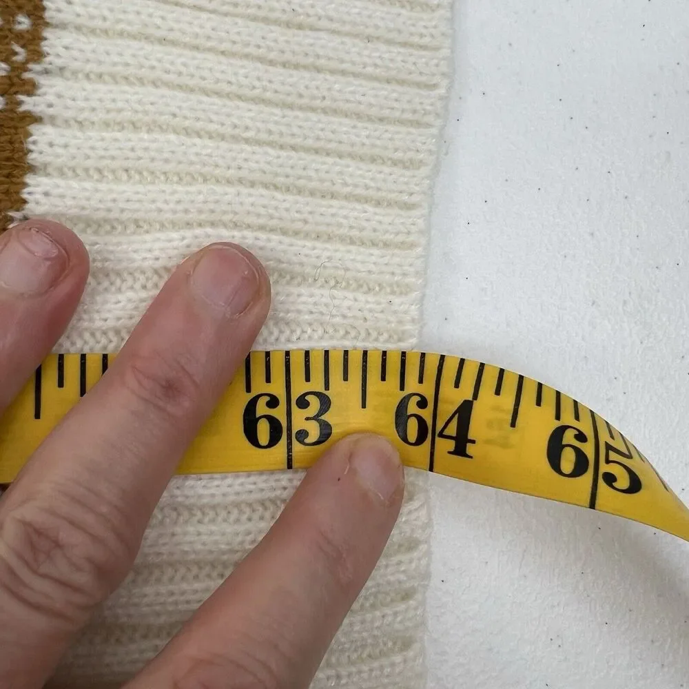 Timberland Scarf Wheat Buffalo Plaid Knit One Size 64 In X 10 In‎ Ribbed Trim